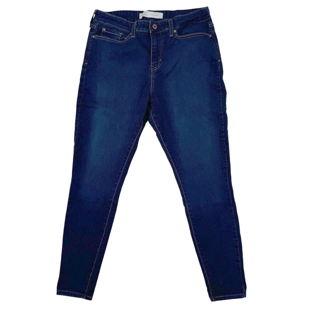 Signature by Levi Strauss Jeans Womens 14S Blue Mid Rise Skinny Dark Wash 94354